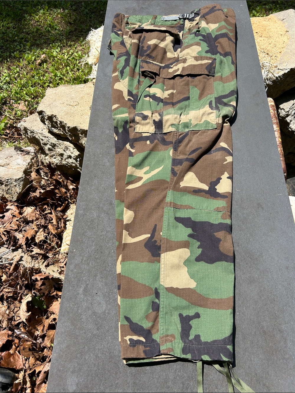 Men's Camouflage Cargo Pants - Green/Brown Camo Utility